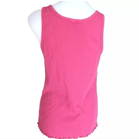 Sundance Pink Lettuce Edge Henley Tee - Picture 3 of 3